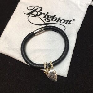 Brighton leather bracelet w charms